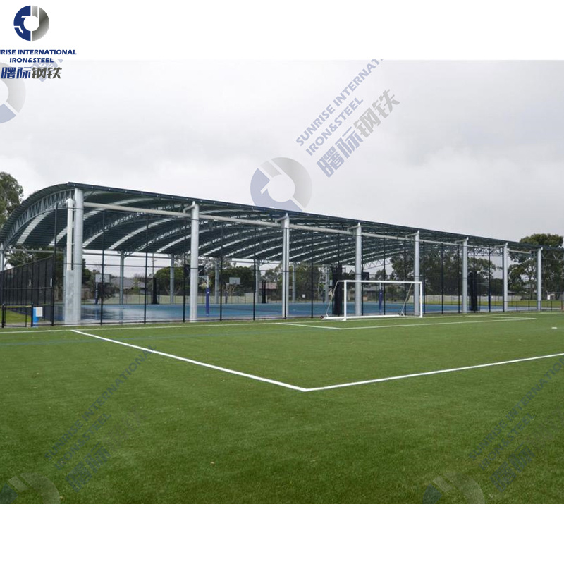 Prefab Football Stadium Soccer Basketball Court Light Steel Structure
